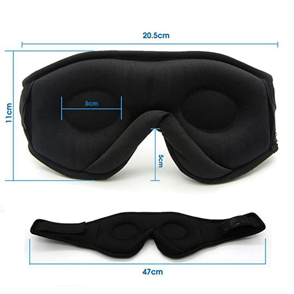 Bluetooth Sleep Headphones Eye Mask – 3D Light Blocking